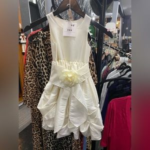 Handmade Ivory Polyester Toddler Formal